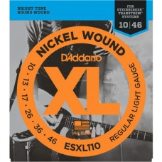 Струни D'ADDARIO ESXL110 XL NICKEL WOUND REGULAR LIGHT DOUBLE BALL END (10-46)