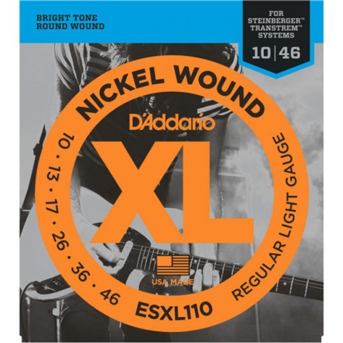 Струни D'ADDARIO ESXL110 XL NICKEL WOUND REGULAR LIGHT DOUBLE BALL END (10-46)