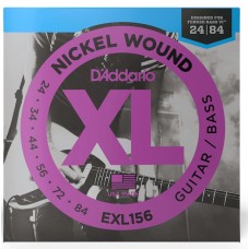 Струни D'ADDARIO EXL156 XL NICKEL WOUND FENDER BASS VI (24-84)