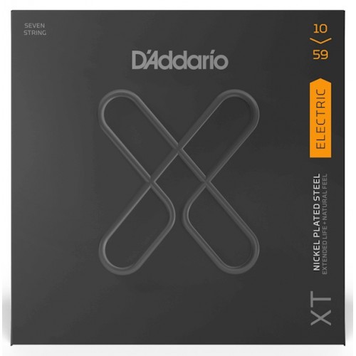 Струни D'ADDARIO XTE1059 XT ELECTRIC NICKEL PLATED STEEL 7-STRING REGULAR LIGHT (10-59)