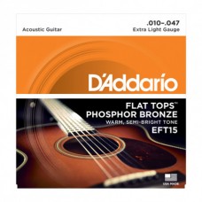 Струни D'ADDARIO EFT15 FLAT TOPS PHOSPHOR BRONZE EXTRA LIGHT (10-47)