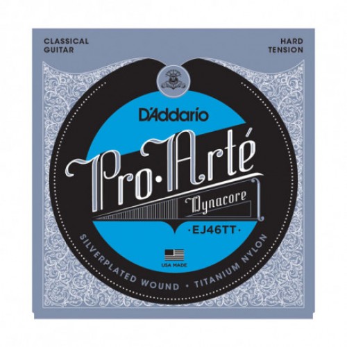 Струни D'ADDARIO EJ46TT PRO ARTE DYNACORE TITANIUM TREBLES, HARD TENSION