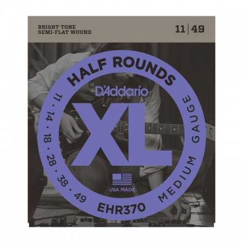 Струни D'ADDARIO EHR370 XL HALF ROUNDS MEDIUM (11-49)