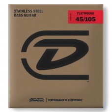 Струни DUNLOP DBFS45105 STAINLESS STEEL FLATWOUND BASS STRINGS 45-105