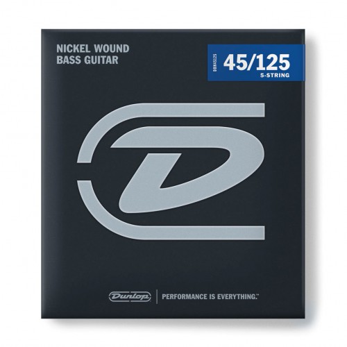 Струни DUNLOP DBN45125 NICKEL WOUND BASS STRINGS 45-125 | 5-STRING