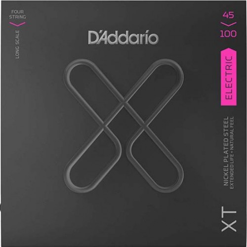 Струни D'ADDARIO XTB45100 XT BASS NICKEL PLATED STEEL REGULAR LIGHT (45-100)