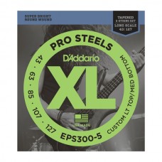 Струни D'ADDARIO EPS300-5 XL PROSTEELS BASS CUSTOM LIGHT TOP/MED BOTTOM (43-127)