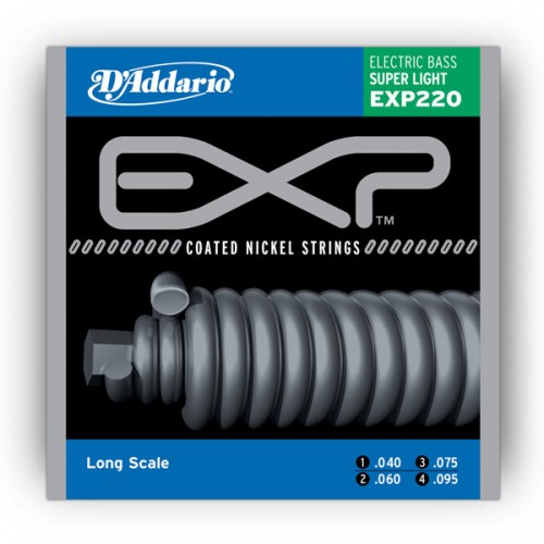 Струни D'ADDARIO EXP220 EXP COATED BASS SUPER LIGHT