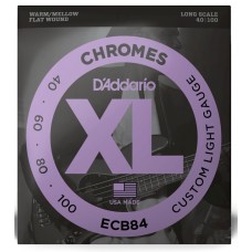 Струни D'ADDARIO ECB84 XL CHROMES BASS CUSTOM LIGHT (40-100)