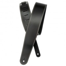 Ремінь гітарний D'ADDARIO 25LS00-DX Deluxe Leather Guitar Strap (Black with Contrast Stitch)