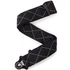 Ремінь гітарний D'ADDARIO 50BAL02 AUTO LOCK GUITAR STRAP (BLACK PADDED DIAMONDS)