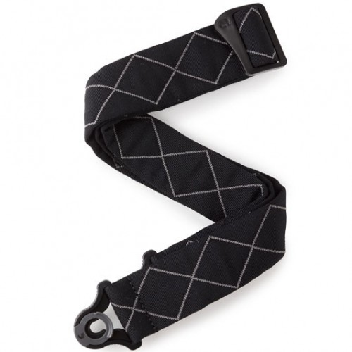 Ремінь гітарний D'ADDARIO 50BAL02 AUTO LOCK GUITAR STRAP (BLACK PADDED DIAMONDS)