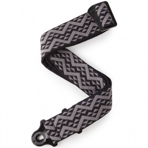 Ремінь гітарний D'ADDARIO 50BAL03 AUTO LOCK GUITAR STRAP (BLACK PADDED GEOMETRIC)