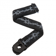Ремінь гітарний D'ADDARIO PLANET LOCK GUITAR STRAP (BARBED WIRE)