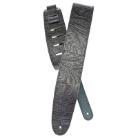 Ремінь гітарний D'ADDARIO 25LE00 DELUXE LEATHER GUITAR STRAP (EMBOSSED, BLACK)