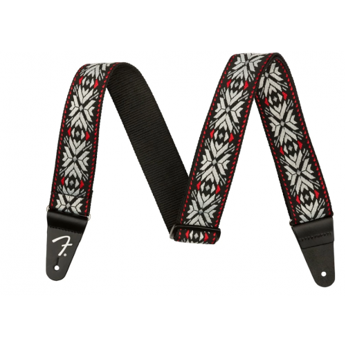 Ремінь гітарний FENDER STRAP 2" PASADENA WOVEN RED SNOWFLAKE