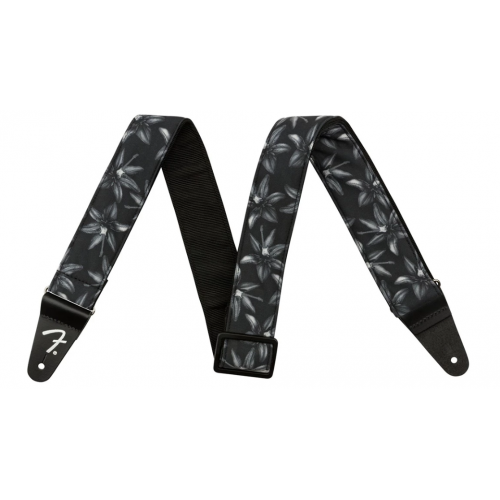 Ремінь гітарний FENDER STRAP 2" HAWAIIAN STRAPS BLACK FLORAL
