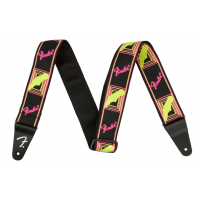 Ремінь гітарний FENDER STRAP 2" NEON MONOGRAMMED YELLOW PINK