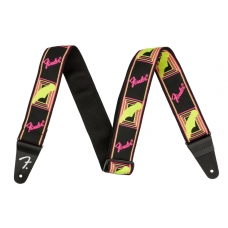 Ремінь гітарний FENDER STRAP 2" NEON MONOGRAMMED YELLOW PINK