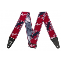 Ремінь гітарний FENDER STRAP 2" WEIGHLESS MONOGRAMMED RED/WHITE/BLUE