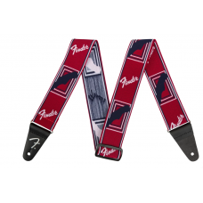 Ремінь гітарний FENDER STRAP 2" WEIGHLESS MONOGRAMMED RED/WHITE/BLUE