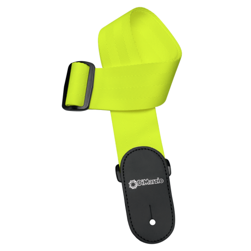 Ремінь гітарний DIMARZIO NYLON WITH LEATHER ENDS (NEON YELLOW)