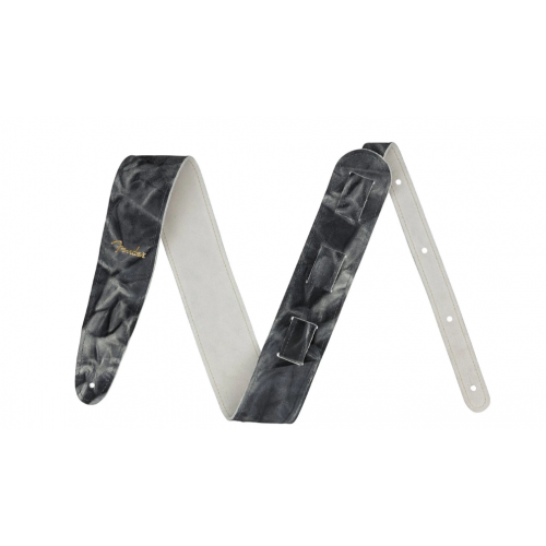 Ремінь гітарний FENDER STRAP TIE DYE LEATHER BLACK
