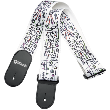 Ремінь гітарний DIMARZIO STEVE VAI PRINT - ART STRAP WHITE