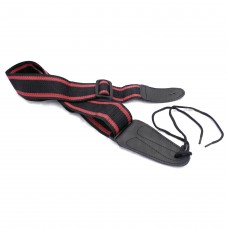 Ремінь гітарний MAXTONE GS100 (BLACK-RED) GUITAR STRAP
