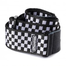 Ремінь гітарний DUNLOP D3831BK CLASSIC BLACK/WHITE CHECK STRAP
