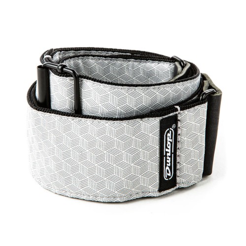 Ремінь гітарний DUNLOP D6712 JACQUARD CUBE HATCH LIGHT GREY STRAP