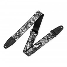 Ремінь гітарний LEVY'S MP2TAT-001 Tattoo Series (Black & White Clowns)