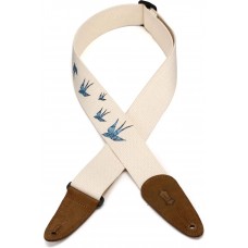 Ремінь гітарний LEVY'S MC8U-006 Nature Cotton Series (Blue Bird)