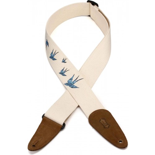 Ремінь гітарний LEVY'S MC8U-006 Nature Cotton Series (Blue Bird)