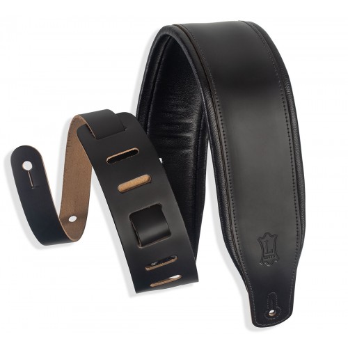 Ремінь гітарний LEVY'S M26PD-BLK Amped Leather Series (Black)