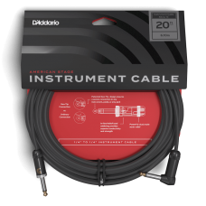 Інструментальний кабель D'ADDARIO PW-AMSGRA-20 American Stage, Right to Straight (6m)