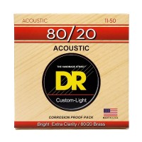 Струни DR Strings HI-BEAM Acoustic 80/20 Bronze - Custom Light (11-50)