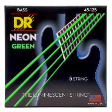 Струни DR Strings NEON Green Bass - Medium - 5 String (45-125)