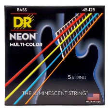 Струни DR Strings NEON Multi-Color Bass - Medium - 5 String (45-125)