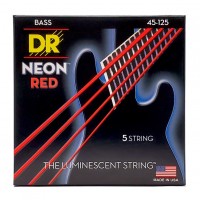 Струни DR Strings NEON Red Bass - Medium 5 String (45-125)