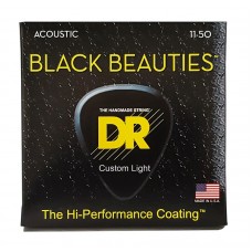 Струни DR Strings BLACK BEAUTIES Acoustic - Custom Light (11-50)