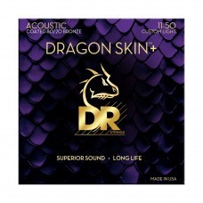 Струни DR Strings DRAGON SKIN+ Acoustic 80/20 Bronze - Custom Light (11-50)