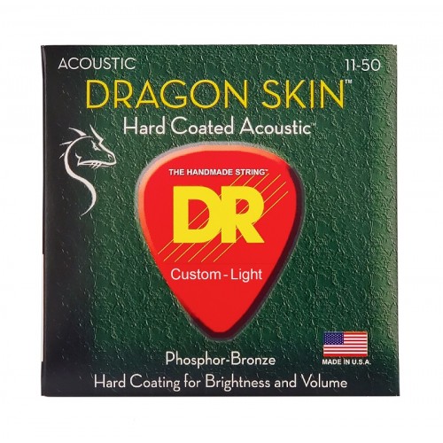 Струни DR Strings DRAGON SKIN Acoustic - Custom Light (11-50)