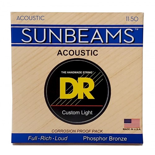 Струни DR Strings SUNBEAM Acoustic Phosphor Bronze - Custom Light (11-50)
