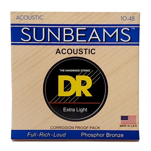 Струни DR Strings SUNBEAM Acoustic Phosphor Bronze - Extra Light (10-48)