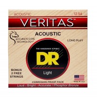 Струни DR Strings VERITAS Coated Core Acoustic Guitar Strings - Light (12-54)