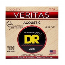 Струни DR Strings VERITAS Coated Core Acoustic Guitar Strings - Light (12-54)