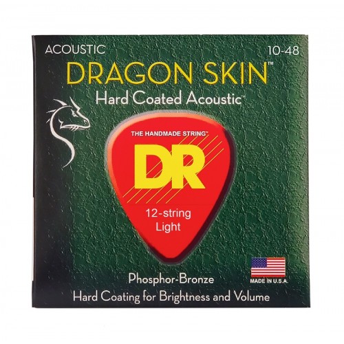 Струни DR Strings DRAGON SKIN Acoustic - 12 String (10-48)