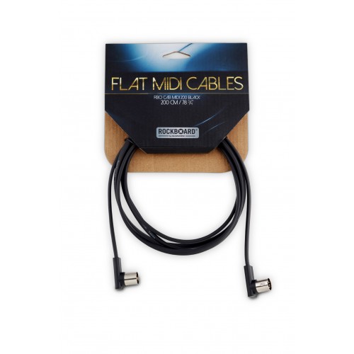 MIDI кабель ROCKBOARD RBO CAB MIDI 200 BK Flat MIDI Cable - Black, 200 cm