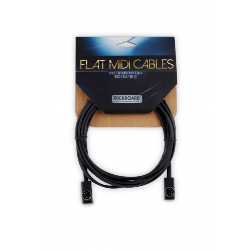 MIDI кабель ROCKBOARD RBO CAB MIDI 300 BK Flat MIDI Cable - Black, 300 cm